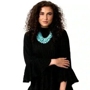 Paparazzi Zi Collection Amy Blue Turquoise Statement Necklace with Earrings